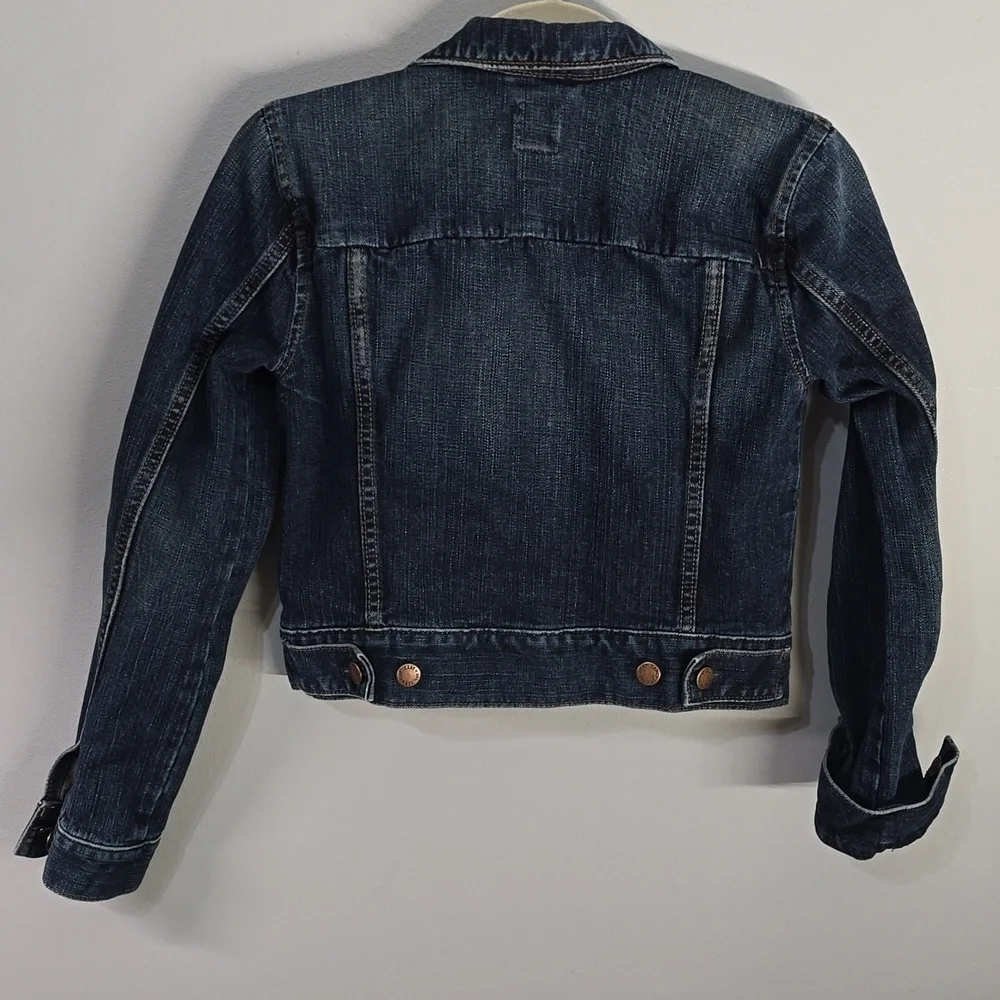 GAP Blue Denim Crop Jacket Women's Size Xs X-small Cropped - Picture 7 of 11